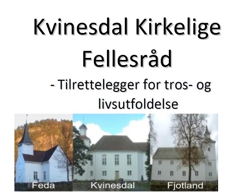 Bilde av alle kirkene i Kvinesdal kommune